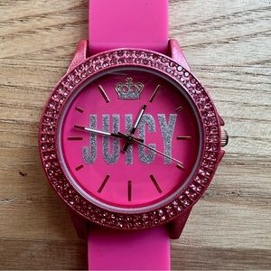 Juicy Couture ladies pink crystals watch NEW BATTERY